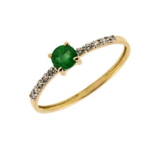 Sortija Oro Esmeralda Circonitas 730197/E