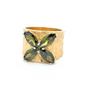 Anillo text 4 marquís flor. Top Silver AN7928PX