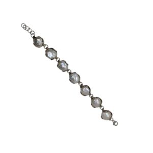 Pulsera plata perla barroca