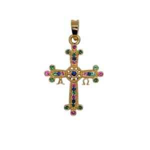 Cruz Asturias Oro 18k y circonitas P1